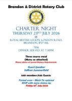 51st Charter Night Celebrations 2026